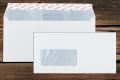 [30799] Briefhüllen mit Fenster C6/5 114x229 mm Haftklebend Hochweiß 100 g/qm